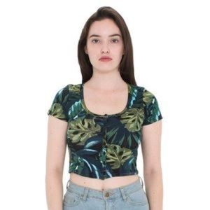 American Apparel Tops - American Apparel Jungle Leaves Crop Top American Apparel Tops - American Apparel Jungle Leaves Crop Top